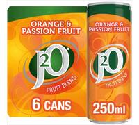 J2O Orange & Passionfruit Juice Blend | 250ml Can | 6 Pack