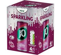 J2O Sparkling Apple & Raspberry 250ml Can (Pack of 4)