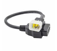 J48CS Bolwins 6 Pin to OBD2 16 Pin Motorcycle Diagnostic Adapter - Fault Detection for KSR, Brixton, Benelli, Kawasaki and Delphi ECU