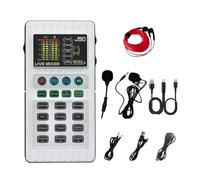 J50 Portable Live Sound Card with Noise Reduction, 5 Voice Changers & 12 Sound Effects - One-CClick Plug & Play Audio Mixer for Live Streaming, Karaoke & Recording