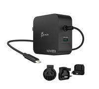j5create 102W GaN PD USB-C 2-Port Charger with Changeable AC Plugs