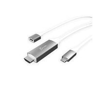 j5create 2-in-1 USB Type C to 4K60 HDMI Digital AV 6ft Cable