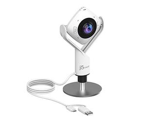 j5create 360 Degree All Around Meeting Webcam - 1080P HD Video Conference Camera with High Fidelity Microphone, USB-C | for Video Conferencing, Online Classes, and Collaboration (JVCU360)