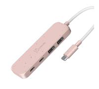 j5create 4-in-1 Pink USB-C to 4-Port Type-A & Type-C Hub(Eco-Friendly) | 10Gbps USB-A x 2 & 10 Gbps USB-C x 2, Compatible with MacBook Pro, MacBook Air, iPad, Mac mini (JCH342ER)