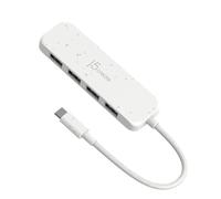 j5create 4-in-1 USB-C to 4-Port Type-A Hub(Eco-Friendly), 4 USB-A with 10Gbps SuperSpeed, USB-C Dongle | Compatible with MacBook Pro, MacBook Air, iPad, Mac Mini and More Type C Devices(JCH341EW)