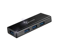 j5create 4-Port Powered USB 3.0 Data Hub with 2 ft Extended Cable [15W Power Adapter Included] for Mac, MacBook, Windows, Laptop | (JUH340)