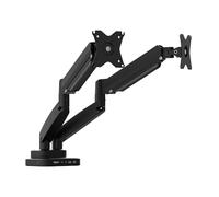 j5create Dual Monitor Mount with 10-in-1 Docking Station, Fully Adjustable Monitor Desk Stand for 2 Screens up to 32 inch, Conveniently Set Optimal Angle and Maximize Productivity (JTSA302)
