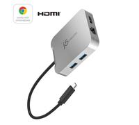 j5create JCD391 4K60 Elite USB-C® PD Multi-Port Adapter, Silver