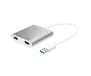 j5create JUA365-N USB 3.0 Add two displays via one USB port for effortless dual-screen productivity for laptops and desktops