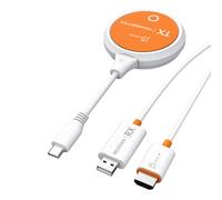 j5create JVAW62 ScreenCast USB-C® Wireless Display HDMI™ Extender, White and Orange