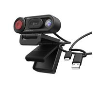 j5create JVU250 HD Webcam with Auto & Manual Focus Switch, Black