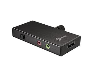 j5create Live Video Capture Card - HDMI to USB-C, Supports 1080p 60FPS Video and Audio Recording, Power Delivery 60W, Ideal for PC Xbox Playstation Live Streaming (JVA02)