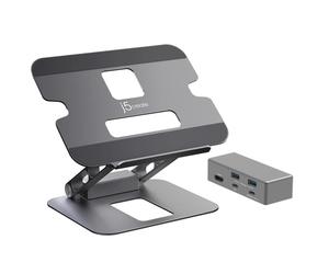 j5create Multi-Angle 4K Docking Stand Streamline your setup with style and functionality, j5create Multi-Angle 4K Docking Stand.