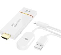 j5create ScreenCast 4k Wireless Display Adapter Receiver - Mirrors Phone Tablet Laptop to HDTV - Compatible with MiraCast AirPlay Android Windows 10 PC iOS iPhone Tablet (JVAW76)