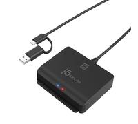 j5create Universal Smart Card/CAC Reader, TAA Compliant, Ideal for Enterprise, Banking, and Government | Compatible with Win, Mac and Linux (JUR260)
