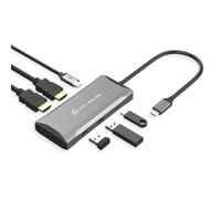 j5create USB-C Hub 4K@60Hz Dual HDMI with 100W PD Fast Charge- Supports MST Dual 4K HDMI Display for Windows Laptop, SuperSpeed 5GB USB-A x 2, USB-C x 1, HDMI (JCD396)