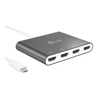 j5create JCA366-N USB-C™ to 4-Port HDMI™ Multi-Monitor Adapter, Silver