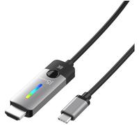 J5CREATE USB-C to HDMI 2.1 Ultra HD 8K Cable - 1.8 m, Black,Silver/Grey