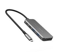 j5create USB4 8K Slim Hub - 8K60/4K144 HDMI, 1 x USB-C 10Gbps with PD charging, 1 x USB-C 10Gbps, 2 x USB-A 10Gbps | Compatible with MacBook, Windows Laptops (JCH453)
