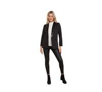 J5fashion Women Sequin Lapel Blazer Black Size 16
