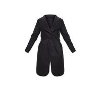 J5fashion Womens Plus Size Black Waterfall Draped Duster Coat UK 16