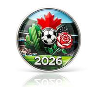 J6&H6 2026 International Soccer Commemorative Lapel Pins Unique Original Pattern Designl Perfect Pins for Celebrations Durable Fan Badge for Clothing Bags Hats, Great Gift and Collectible for Soccers