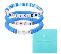 J6&H6 3 Pcs KPop Merch Bracelets Set, K-Pop Stuff Fans Cosplay Merchandise Gifts Outfit Costume Accessories Friendship Jewelry for Birthday Christmas Stocking Stuffers Party Favors, S, Plastic, Pearl