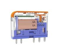 J6A High Frequency Ultra-Thin DIN Rail Mount Relay with LED Indicator, 1NO1NC, DC12V/DC24V(Relay 12V)