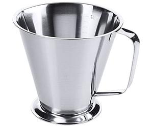J736 Stainless Steel Jug, 1.1 L | Ergonomic handle ensures a steady, comfortable pour; commercial-grade design resists corrosion in busy kitchens.