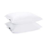 JA COMFORTS Duck Feather Down Bed Pillows for Sleeping(2 Packs)-Queen(20IN×30IN),High Filling Weight,600 Thread Count,Double-Layer Downproof Fabric Design,10% Duck Down,Cotton Cover,White