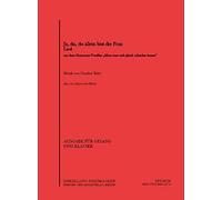 Ja, du, du allein bist die Frau. Vocal And Piano.