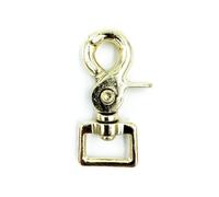 JA Horse High-Quality Manufacture Bridle Hook Reins Snaps Snap Hook Snaffle Carabiner Snaffle Carabiner Horse Die-Cast Nickel-Plated Brass (2 Pieces, Scissor Snap Hook Gold Square)