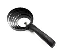 JA Horse JA2014 Double-Sided Metal Spring Curry Comb and Fur Curry Comb, Spiral Curry Comb for Horses to Clean Dirt Flexible Curry Comb, Ideal for Changing Fur (Black 6 Rings)
