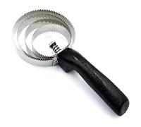 JA Horse JA2014 Double-Sided Metal Spring Curry Comb and Fur Curry Comb, Spiral Curry Comb for Horses to Clean Dirt Flexible Curry Comb, Ideal for Changing Fur (Silver 4 Rings)