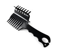 JA Horse JA2027 Braiding Comb with Integrated Mane Clip, Practical Braiding Aid for Horses, Mane Comb with Device for Braiding Elastics, 3-in-1 Design for Tournament Hairstyles (Black)