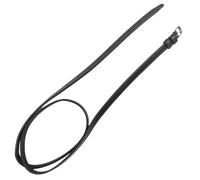 JA Horse JA3005 Leather Neck Strap for Riding License Plate - Adjustable Neck Strap for Securely Attaching Tournament Numbers When Riding (Black, Full/Warmblood)