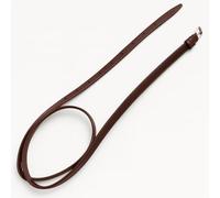JA Horse JA3005 Leather Neck Strap for Riding License Plate - Adjustable Neck Strap for Securely Attaching Tournament Numbers When Riding (Brown, Full/Warmblood)