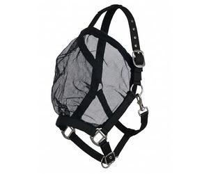 JA Horse JA4037 Fly Mask Halter Fly Mask Halter Fleece Elastic Band Forehead High Quality Fittings Adjustable Chin Strap Fit Pasture Halter Anti-Chafing Willow Riding (Pony)