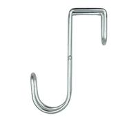 JA Horse JA6006 Strong Metal Hook for Hutch and Box Door Robust Universal Hook for Hanging No Drilling Silver Stable Hook for Bridle Bucket and Equestrian Accessories (14 cm)