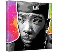Ja Rule - Pop Art Print (Multicolour; Paint Splat Background) 50 x 50 x 2 cm Large Square Deep Box Canvas