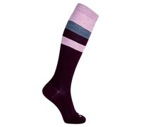 ja vie JAVIE 80% Merino Wool Extra Comfort Graduated Compression Stripe Socks for Women & Men (15-20mmHg), Purple & Lilac, S