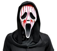 Jaaduem Halloween Ghost Mask, Scary Scream Mask, Halloween Masks Natural Latex Scary Skull Masks, Horror Full Head Masque for Party Costume Cosplay Props