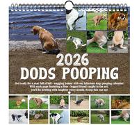 Jaailee Dog Pooping Calendar 2025 Wall Calendar 2025 Pooping Dog Calendar 2025 Funny Calendar 2025 Dog Calendar 11" x 15.8" Pooping Dogs Calendar 2025 with Hangable Pole Open Funny White Elephant Gag