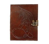 Jaald 18 cm Dragon Leather Journal Blank Grimoire Leather Diary Book of Shadow Spell Book Leather Diary Notebook Sketchbook for Artists