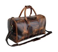 Jaald 20" Buffalo Leather Duffle Bag Travel Carry-on Luggage Overnight Gym Weekender Bag