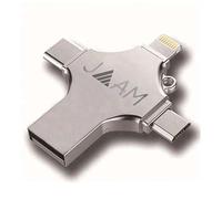 JAAM Multi-Functions USB Flash Drive for iPhone IPad Ie Pod Compatible with iOS Android Windows (64GB)