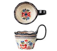 Jaamyears Bouillon Cups, Soup Bowls with Handles, 400ml Microwave Soup Mug for Breakfast, Milk, Desserts, Oatmeal