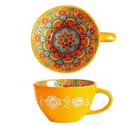 Jaamyears Bouillon Cups, Soup Bowls with Handles, 400ml Microwave Soup Mug for Breakfast, Milk, Desserts, Oatmeal