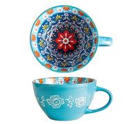 Jaamyears Bouillon Cups, Soup Bowls with Handles, 400ml Microwave Soup Mug for Breakfast, Milk, Desserts, Oatmeal