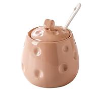 Jaamyears Ceramic Sugar Bowl with Lid and Spoon, 230ml Ceramic Sugar Bowl with Spoon, Sugar Dish, Sugar Container, Sugar Holder for Coffee Bar